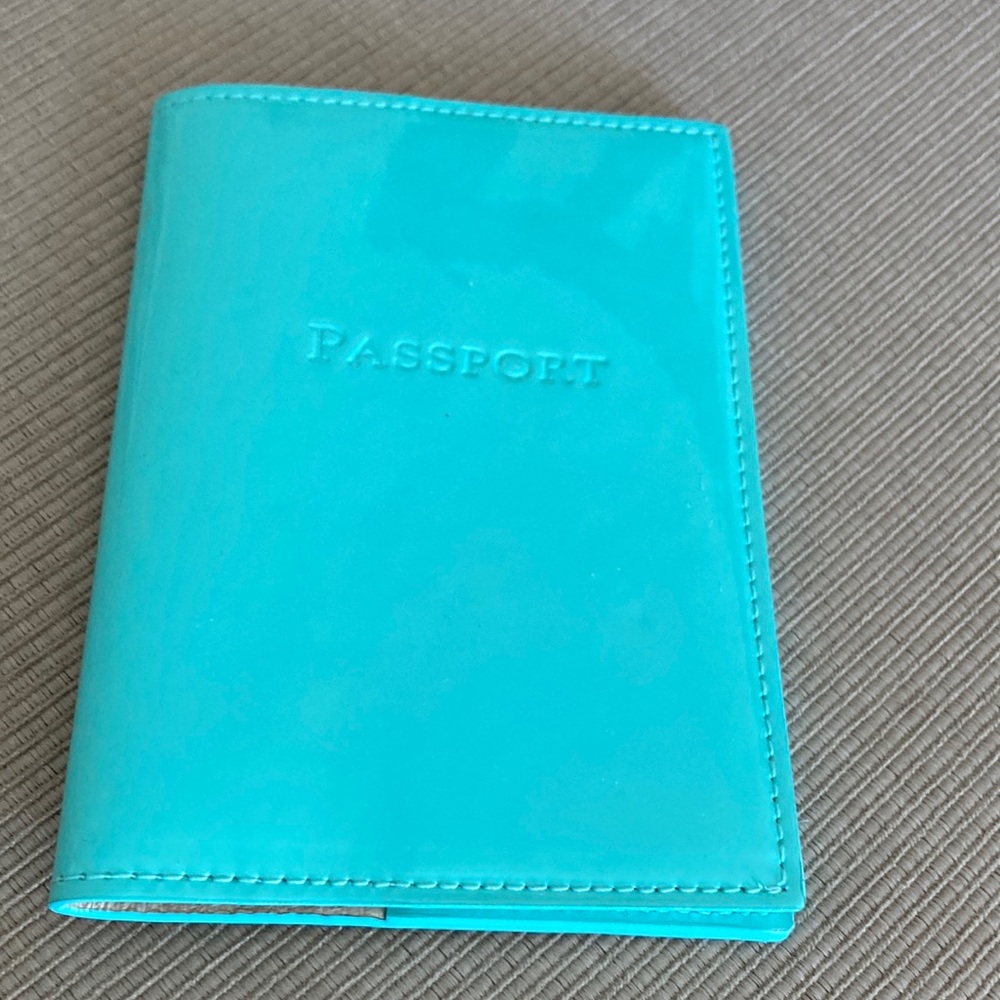 Tiffany Blue leather passport holder